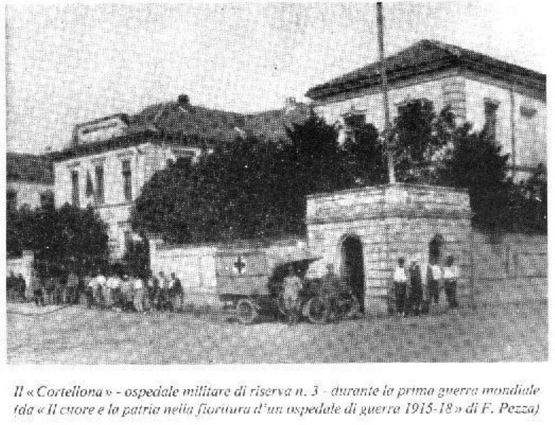 1915 1918 Cortellona Ospedale Militare di riserva durante la guerra.jpg