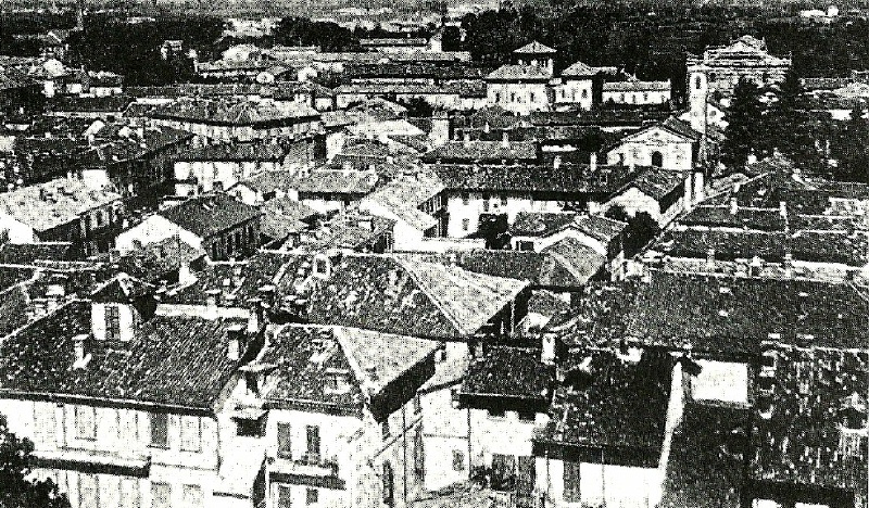 1919 Panorama dalla torre civica chiesa Frati in costruzione.jpg