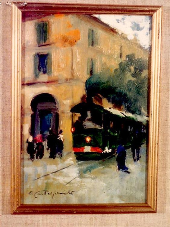 1920 Municipio Il tramway a vapore - dipinto.jpg
