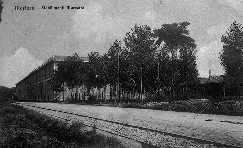 1921 Via Lomellina la Marzotto e la Linea del Tram per Ottobiano.jpg