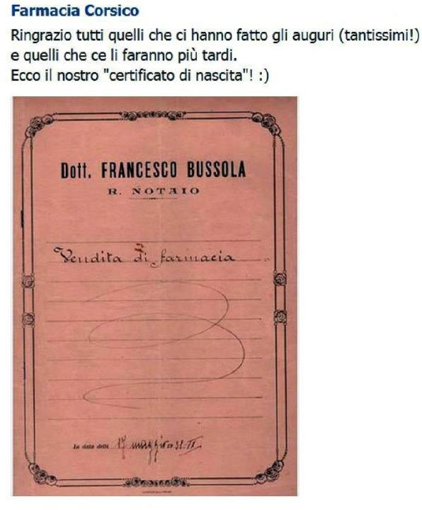 1931 82 anni fa , nasceva la Farmacia Corsico a Mortara , ecco la foto dell'atto notarile che lo certifica 17 05.jpg